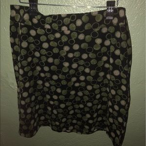 Green corduroy skirt.